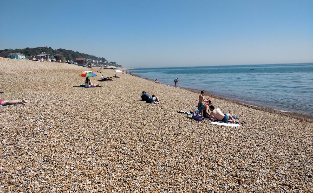 Photo of Sandgate beach with brown fine pebble surface