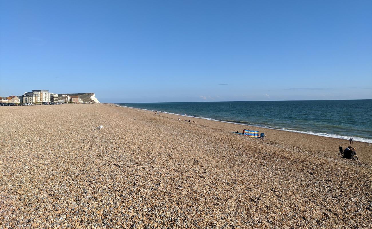 Photo of Seaford beach with light fine pebble surface