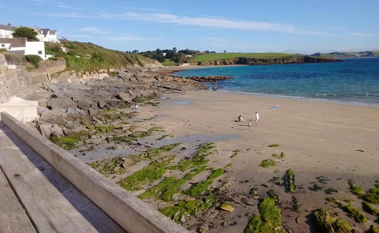 Photo of Portscatho beach with bright sand & rocks surface