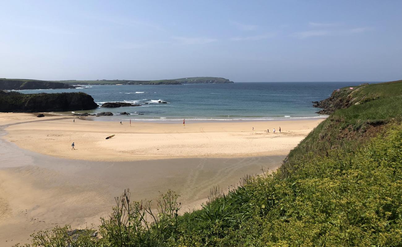 Photo of Trevone Beach with bright sand surface