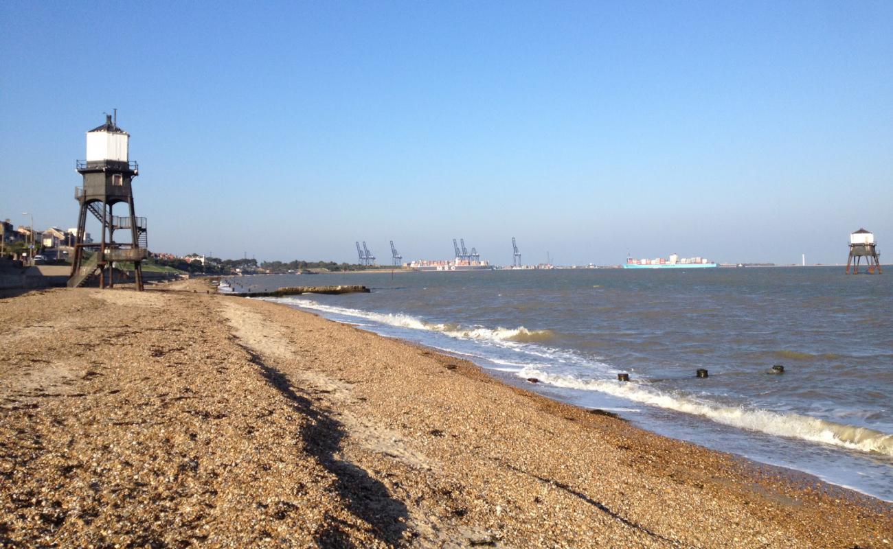 Photo of Dovercourt beach with light sand &  pebble surface