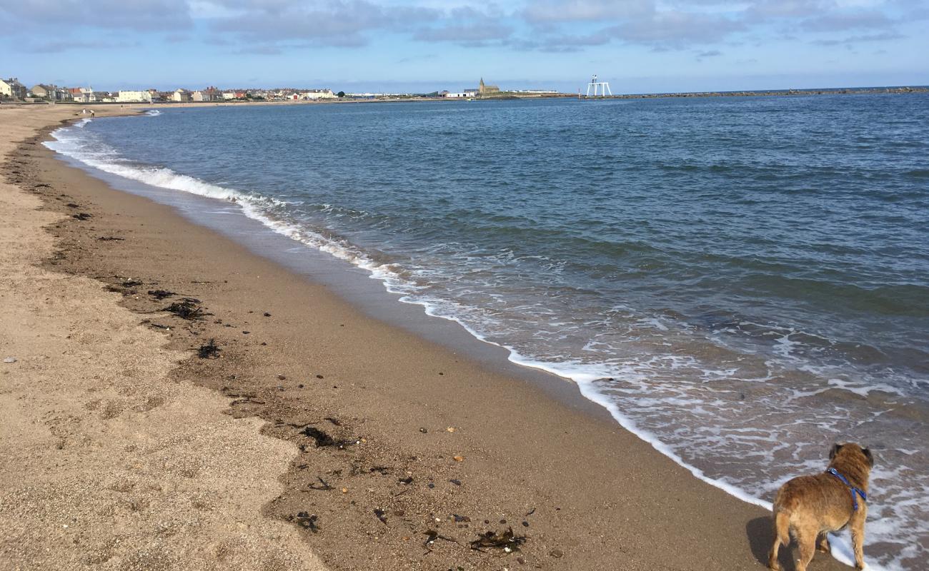 Photo of Newbiggin beach with bright sand surface