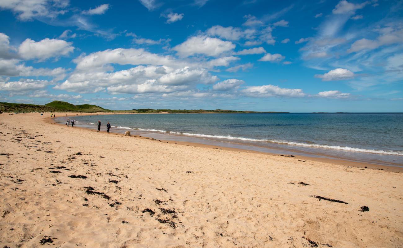 Photo of Embleton Bay beach with bright sand surface