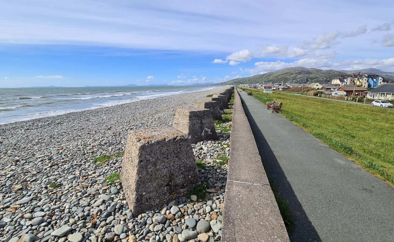 Photo of Fairbourne beach with gray pebble surface