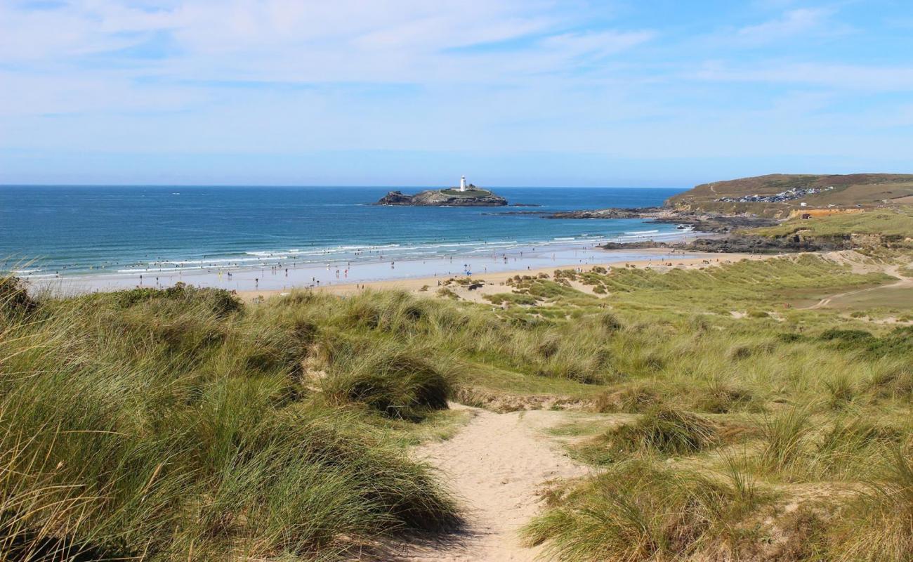 Photo of Gwithian beach with bright sand surface