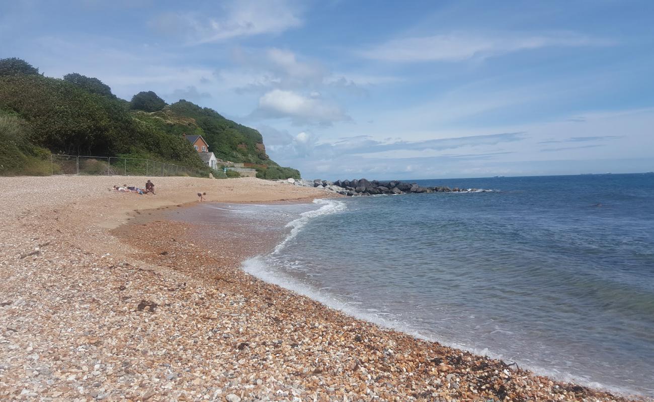 Photo of Monks Bay with light pebble surface