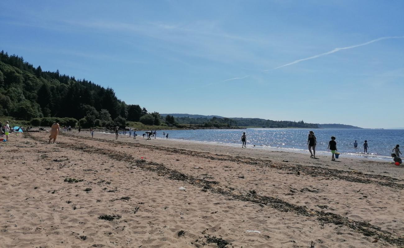 Photo of Lunderston Bay Beach with bright sand surface