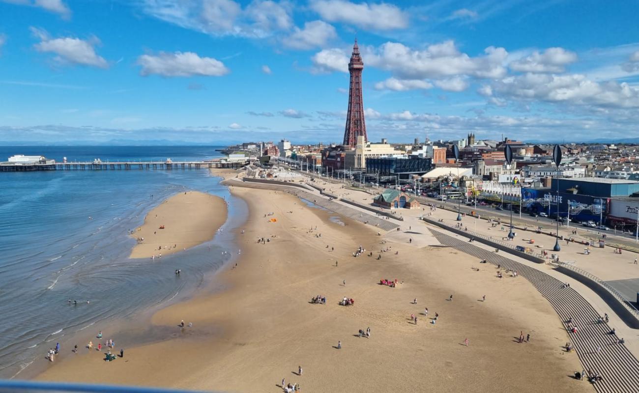 Photo of Blackpool Beach with gray sand surface