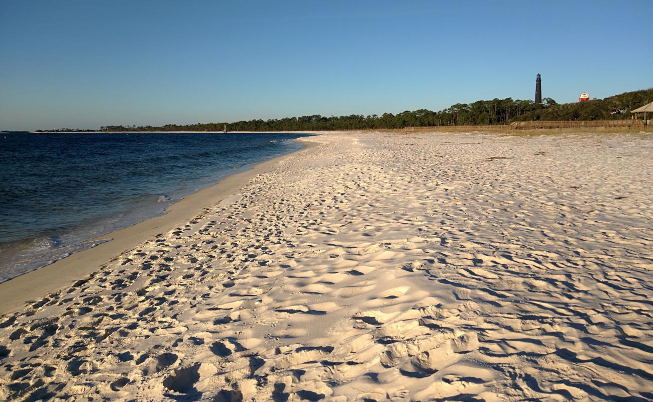 Photo of San Carlos Beach with white fine sand surface