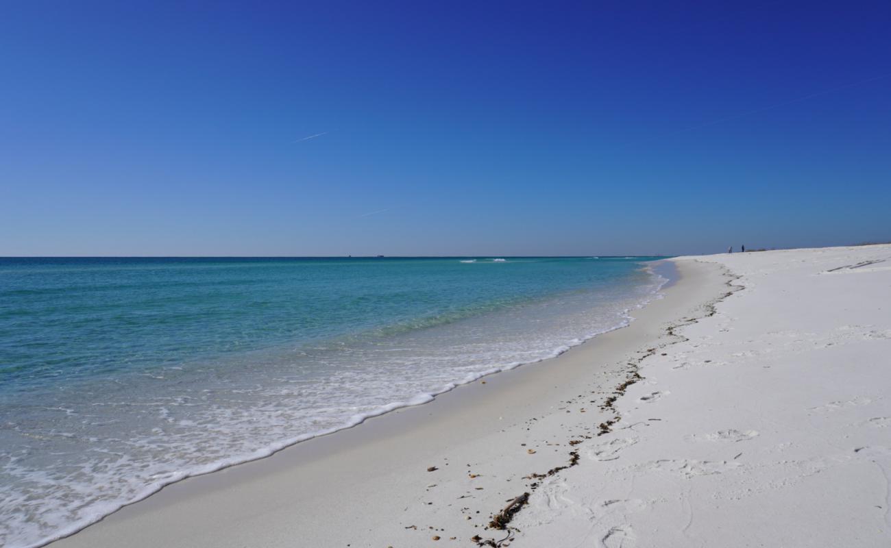 Photo of Langdon Beach with white fine sand surface