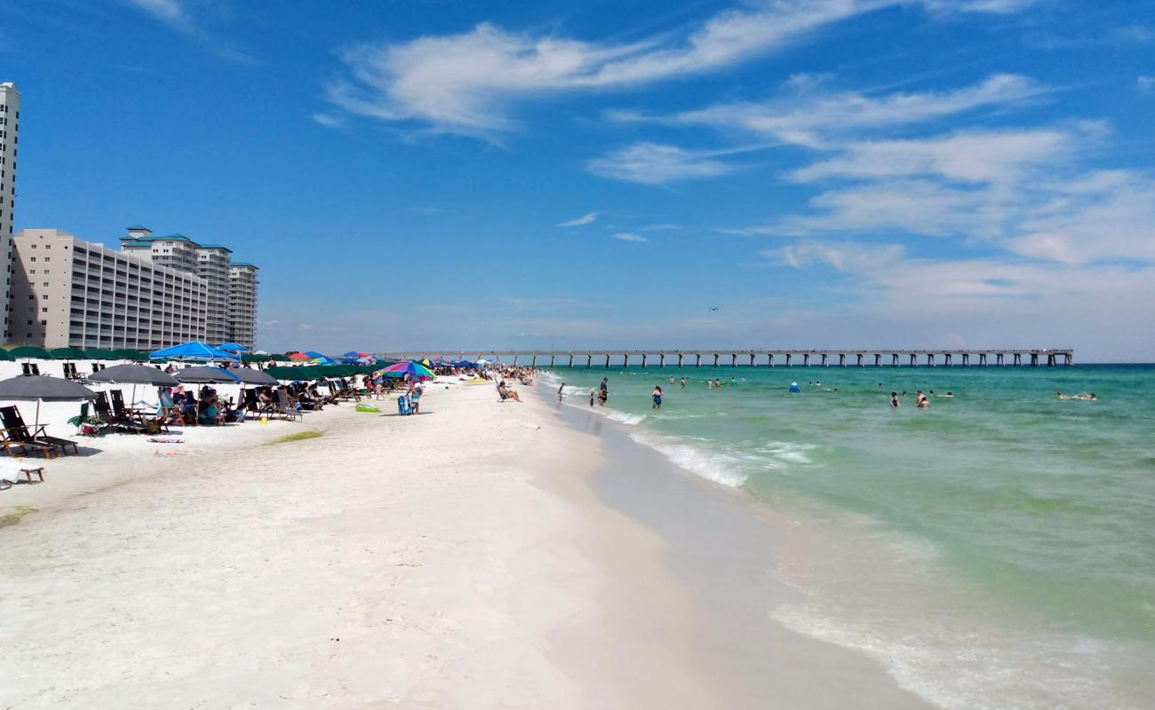 Photo of Navarre Beach with white fine sand surface