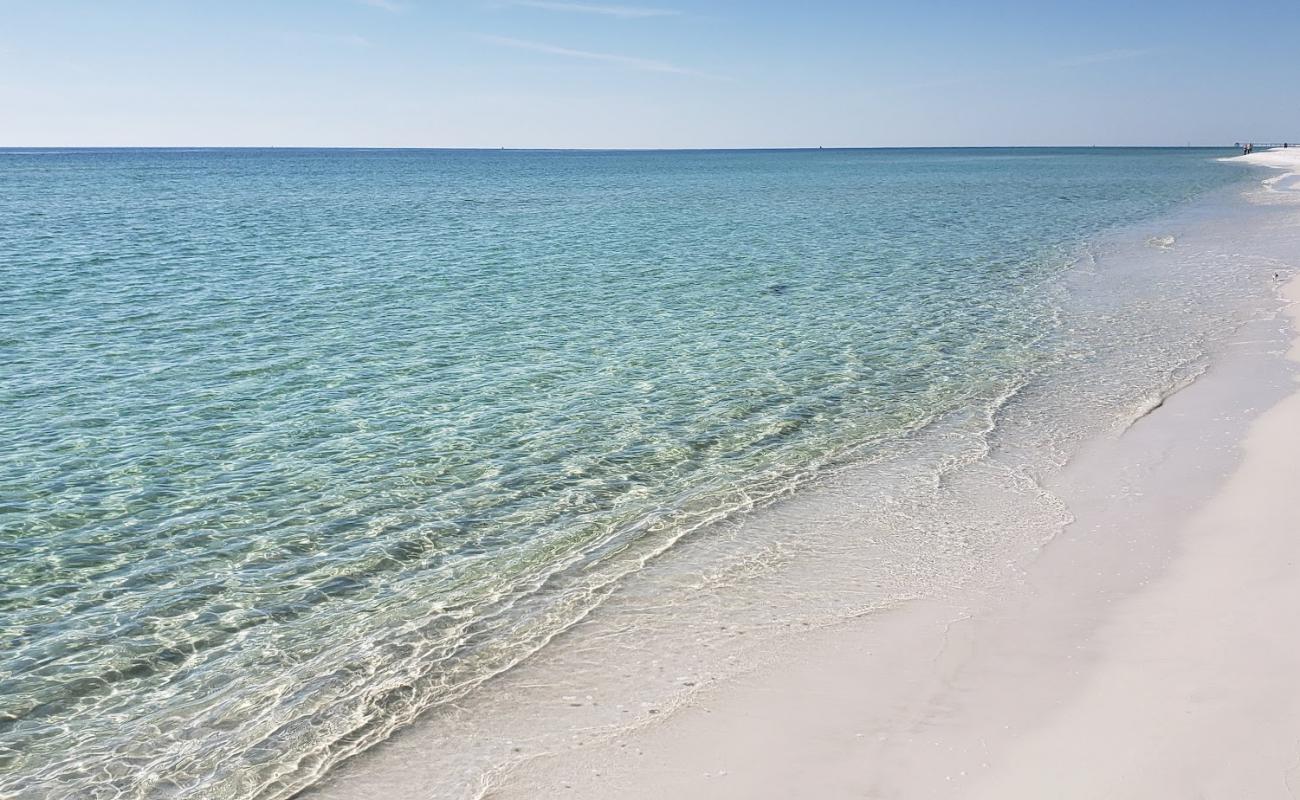 Photo of Eglin Beach Park with white fine sand surface