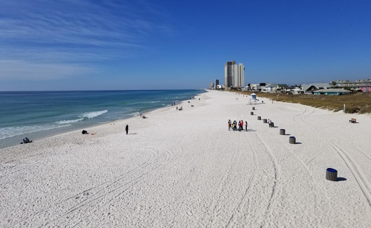 Photo of Russell-Fields Pier Beach with white fine sand surface