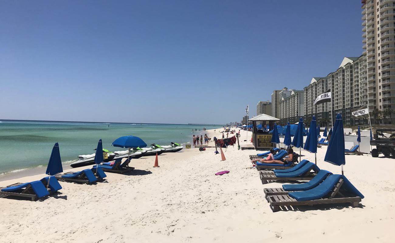 Photo of Beachfront of Panama City Beach with white fine sand surface