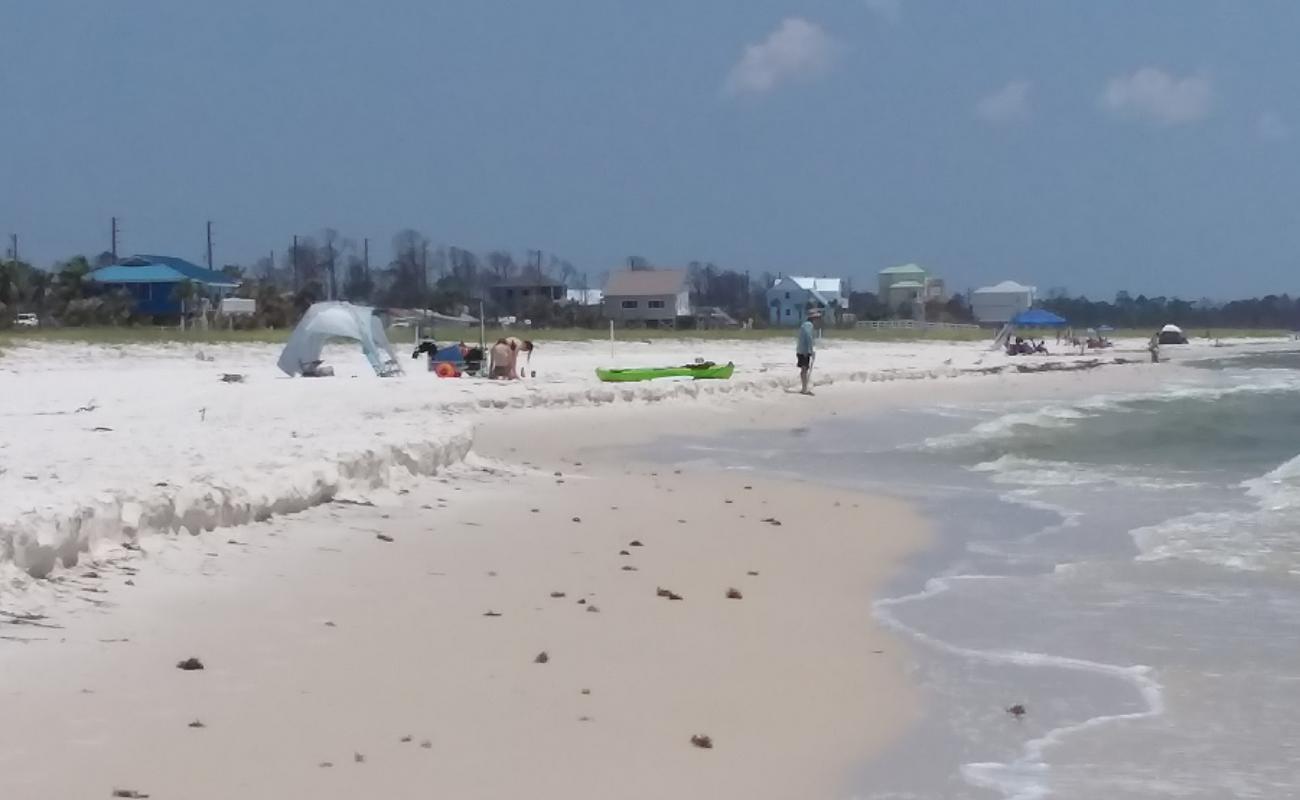 Photo of St. Joe Beach with white sand surface