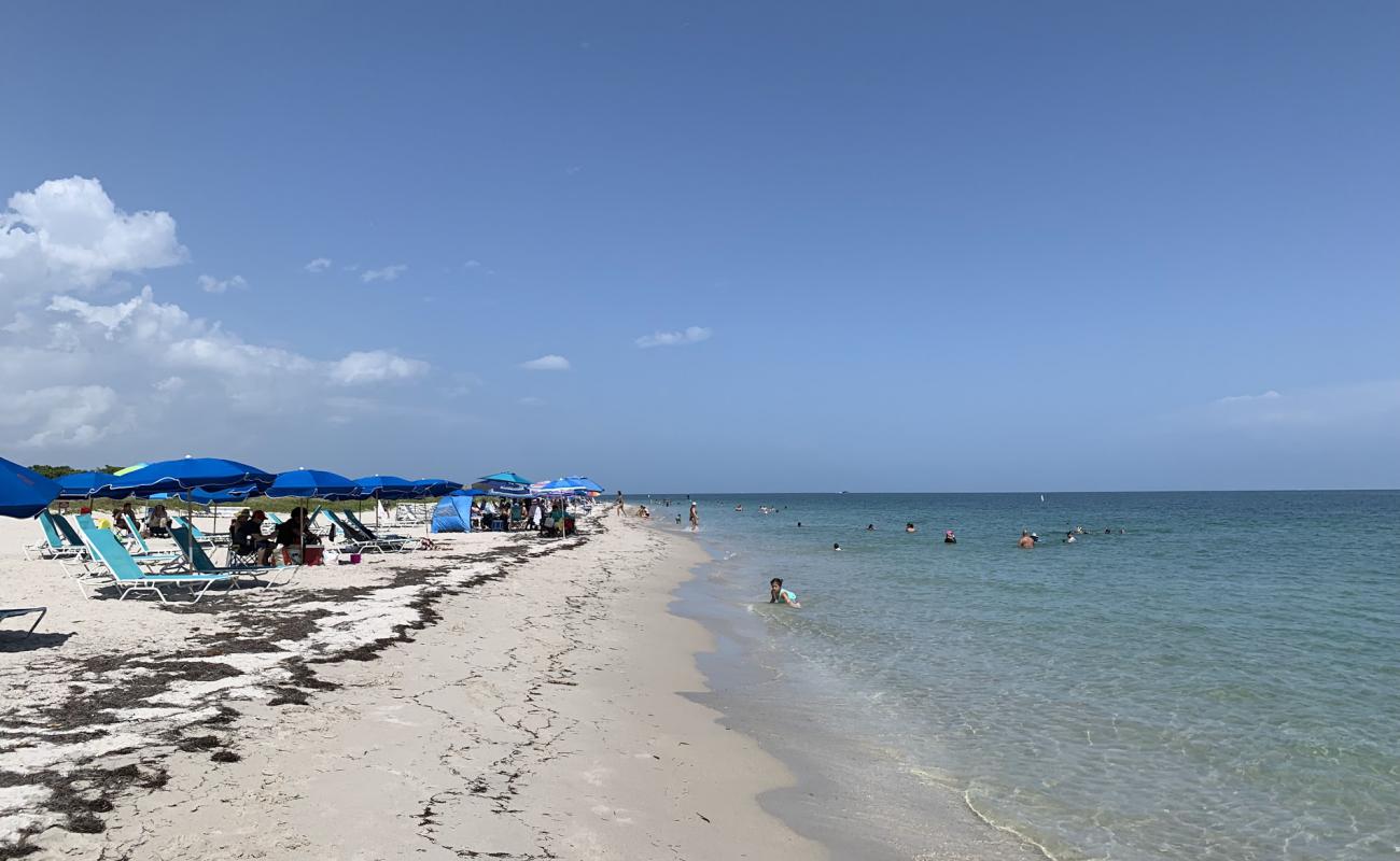 Photo of Cape Florida beach with bright sand surface