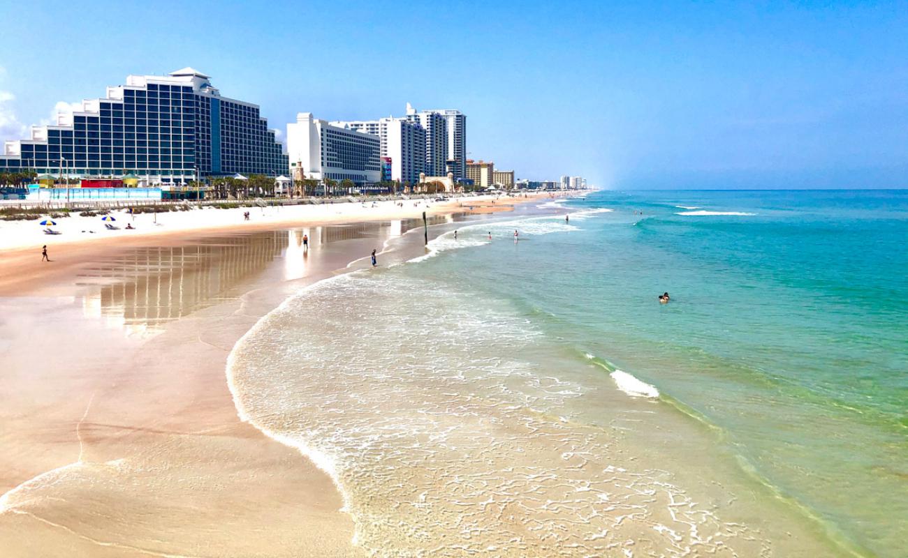 Photo of Daytona beach with bright fine sand surface