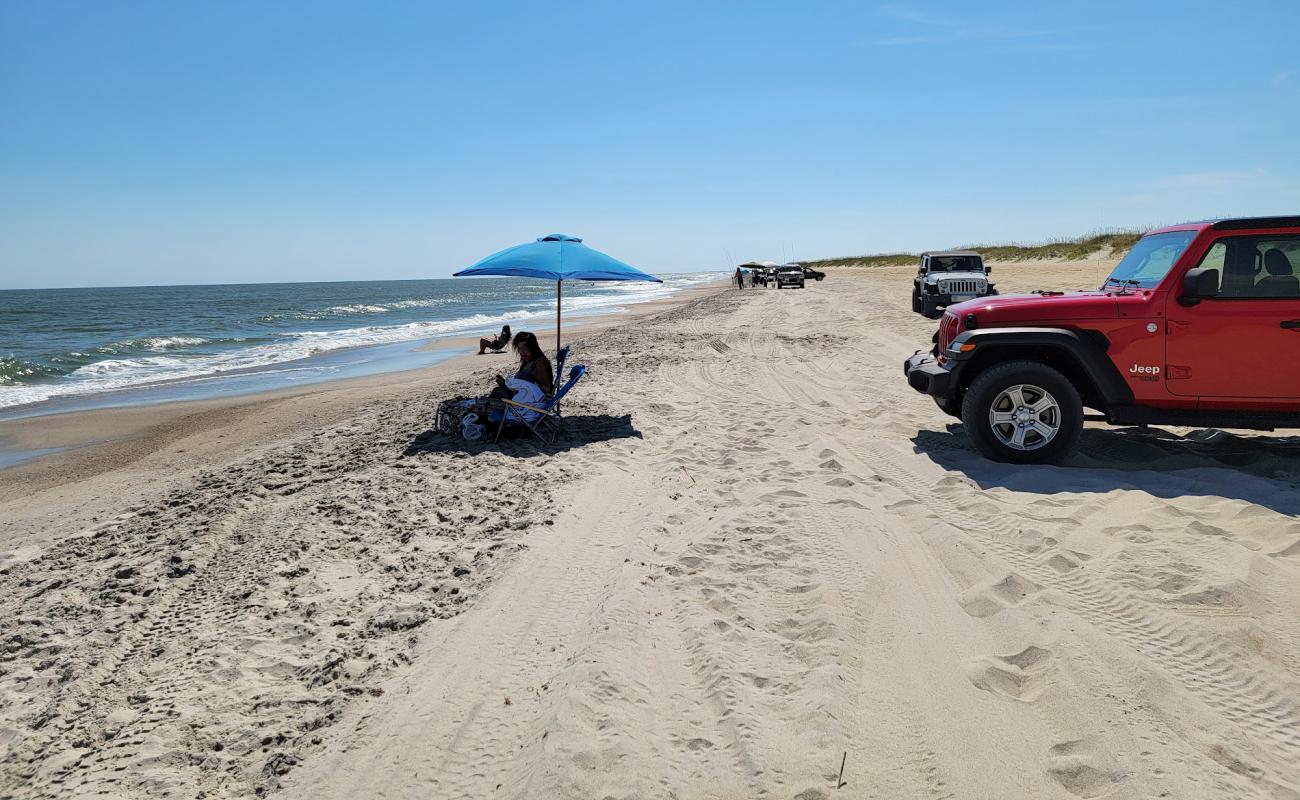 Photo of Fort Fisher beach with bright fine sand surface