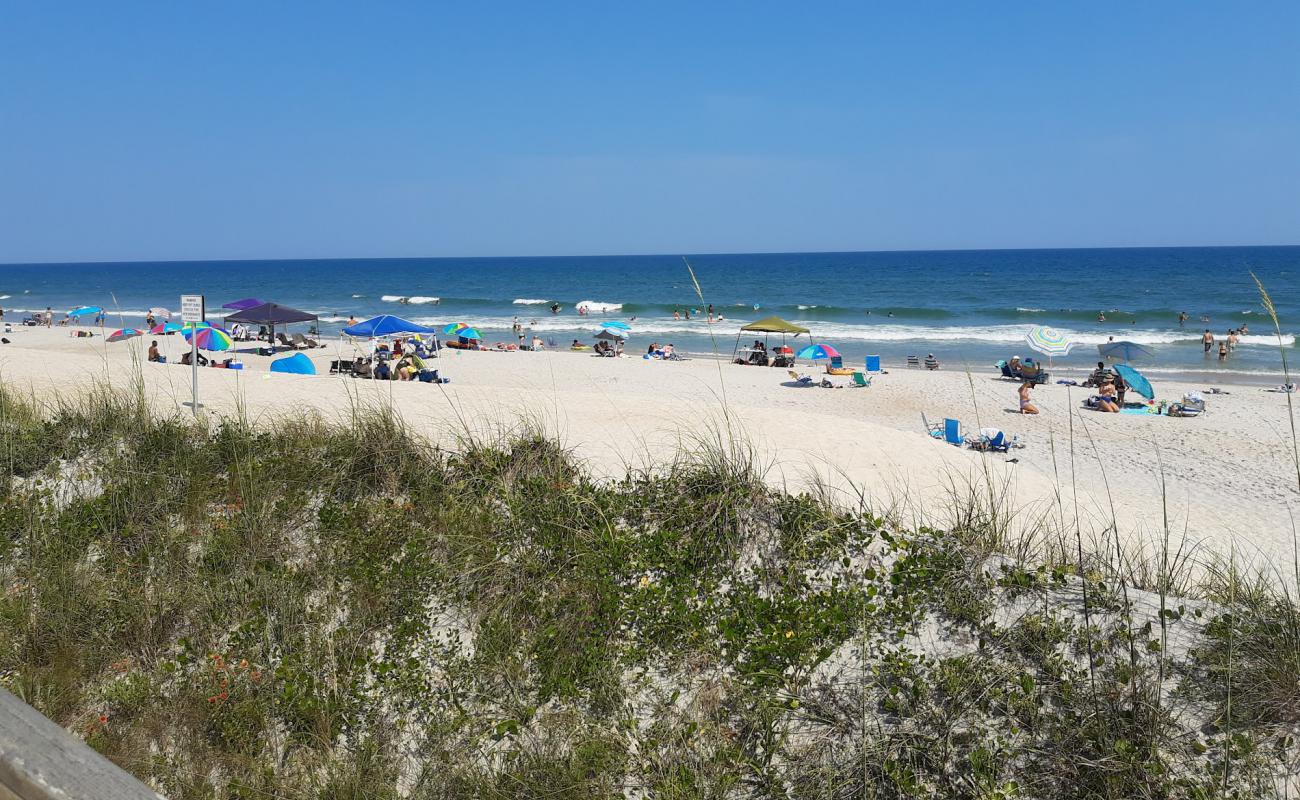 Photo of Ocean City beach with bright sand surface