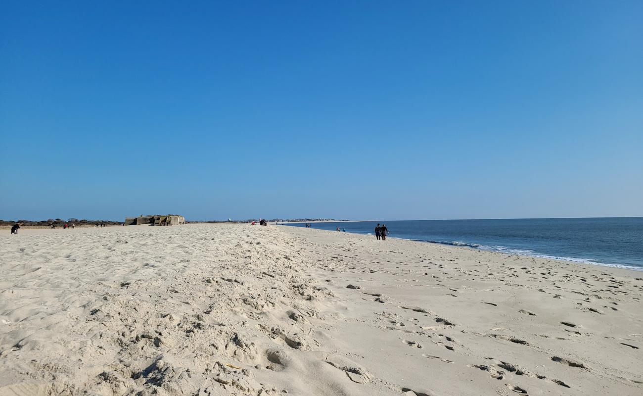 Photo of Cape May Beach with bright sand surface