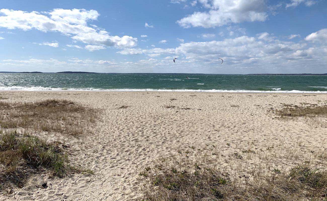 Photo of Foster Beach with bright shell sand surface