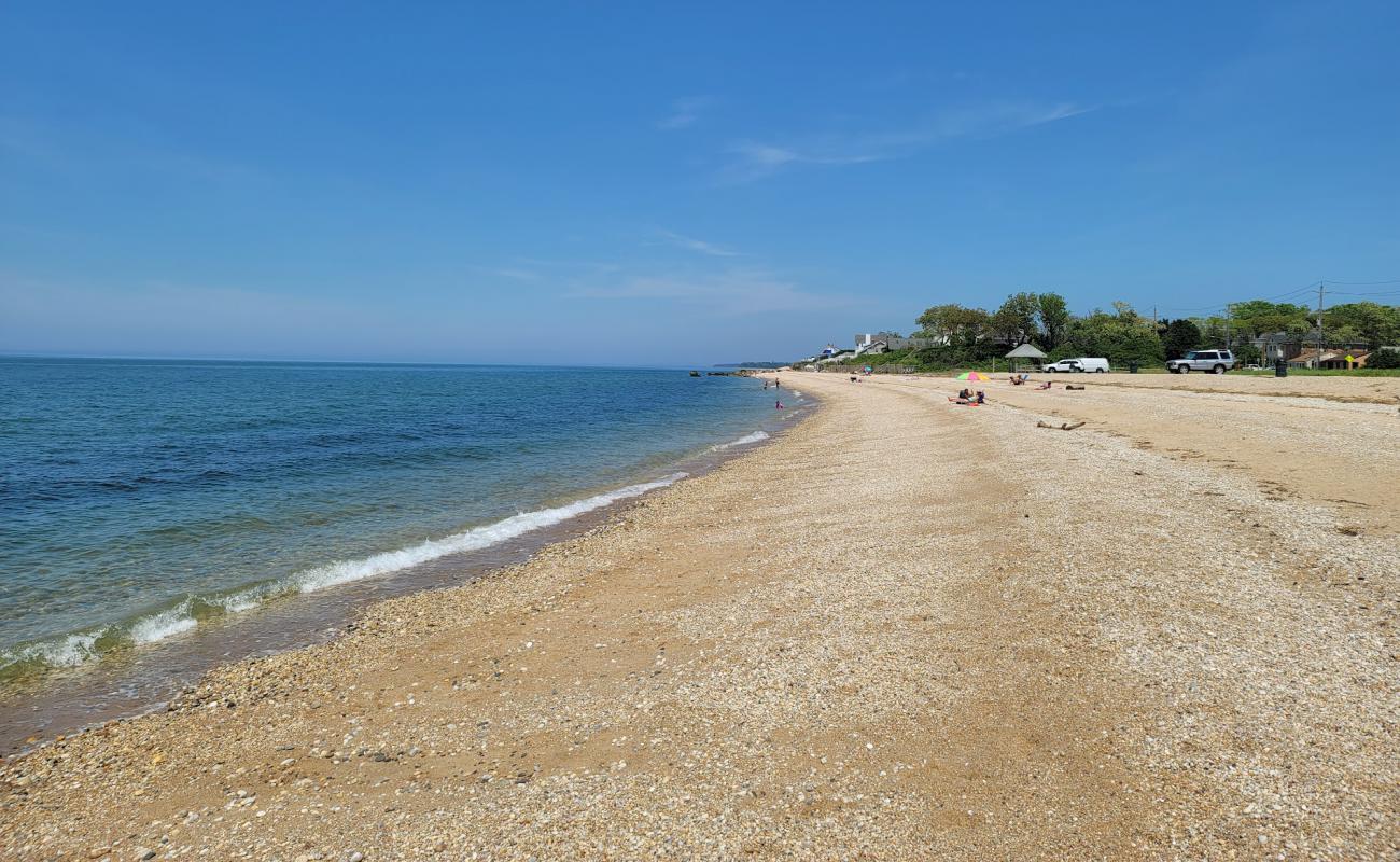 Photo of North Fork Beach with light sand &  pebble surface