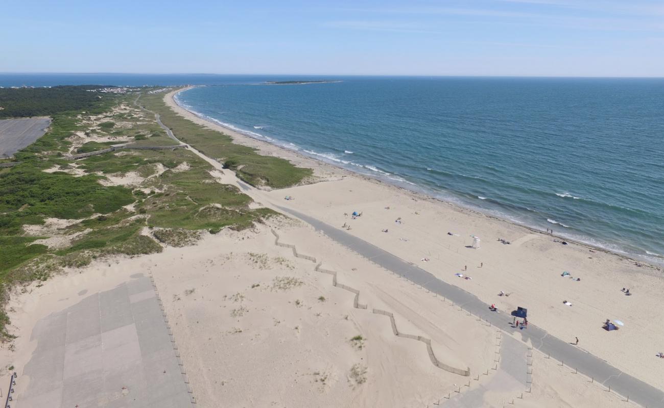 Photo of Horseneck Beach with bright sand surface