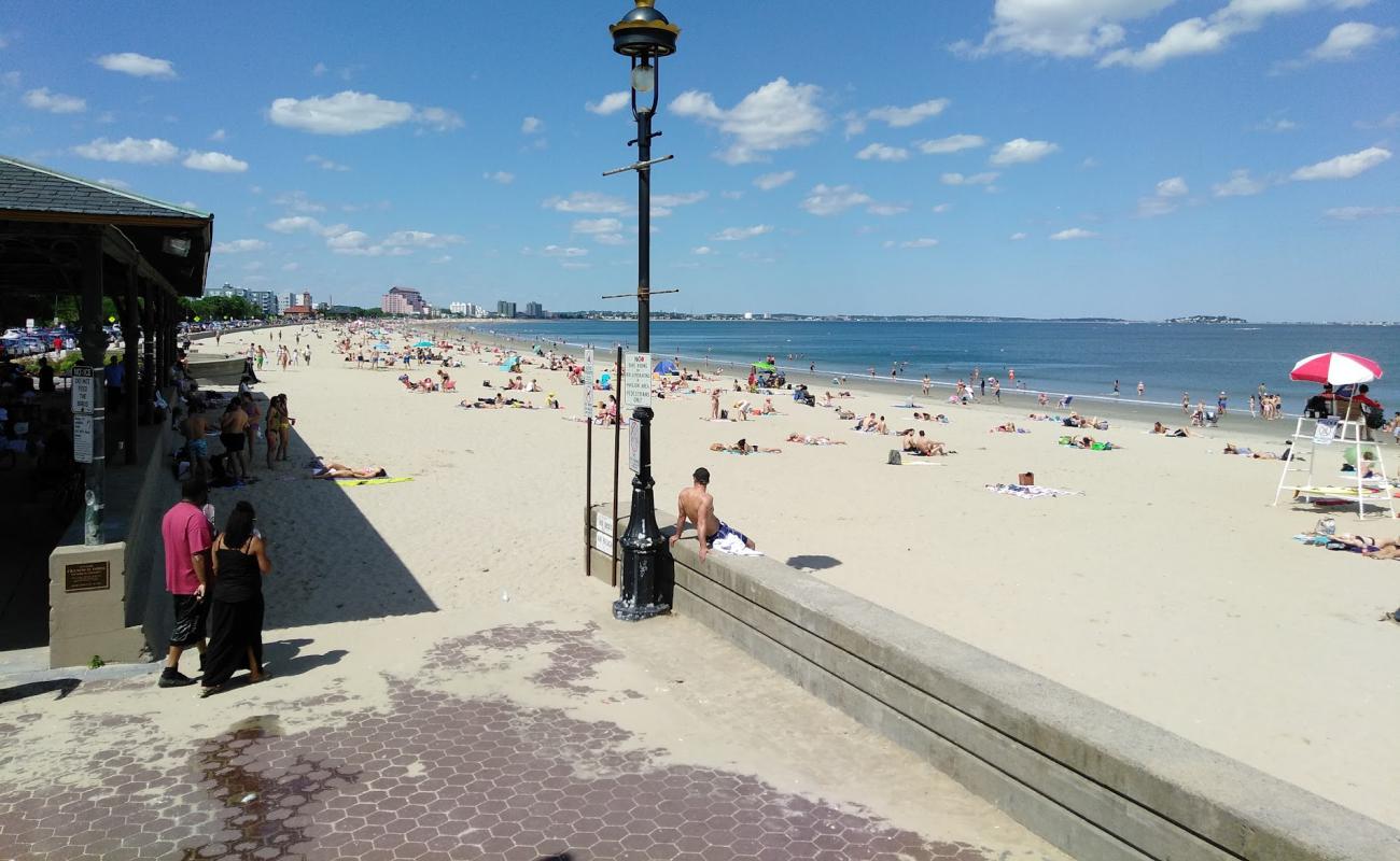 Photo of Revere beach with bright sand surface