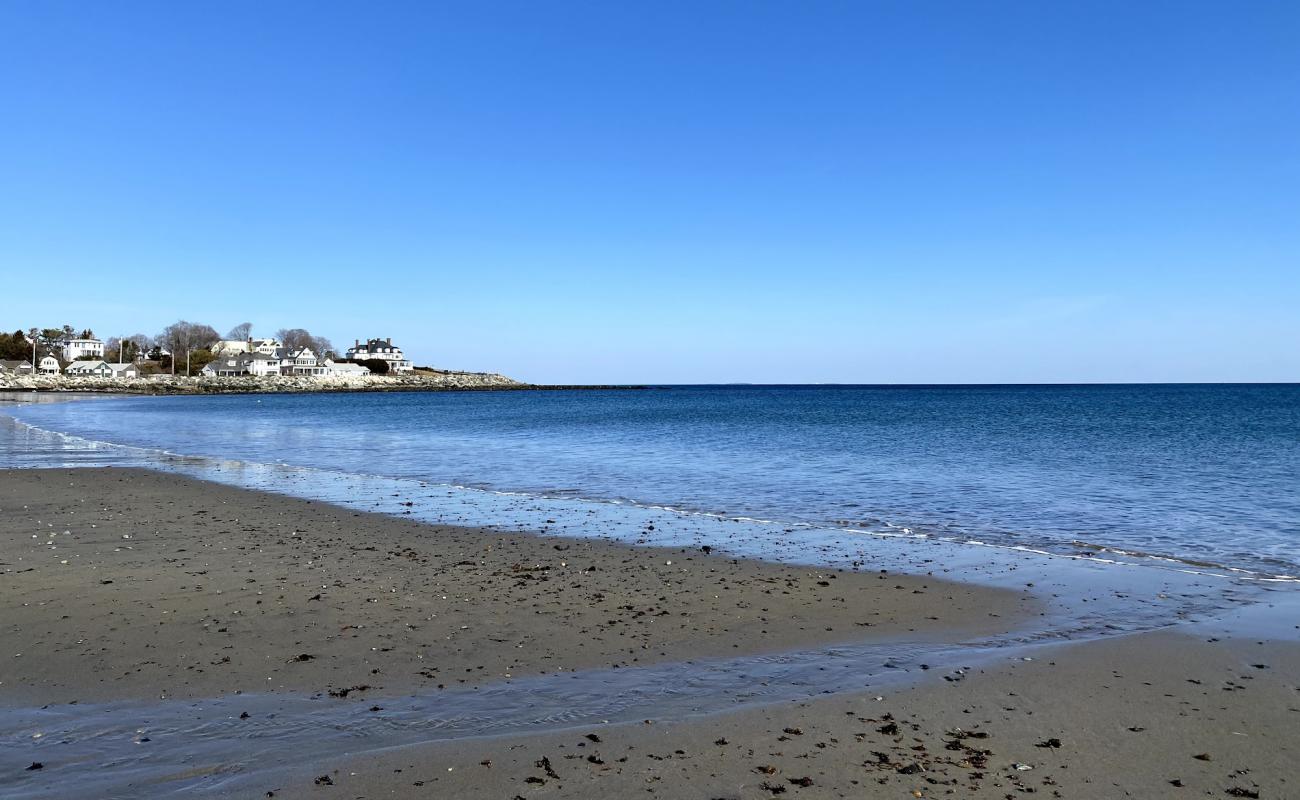 Photo of North Hampton beach with light sand &  pebble surface