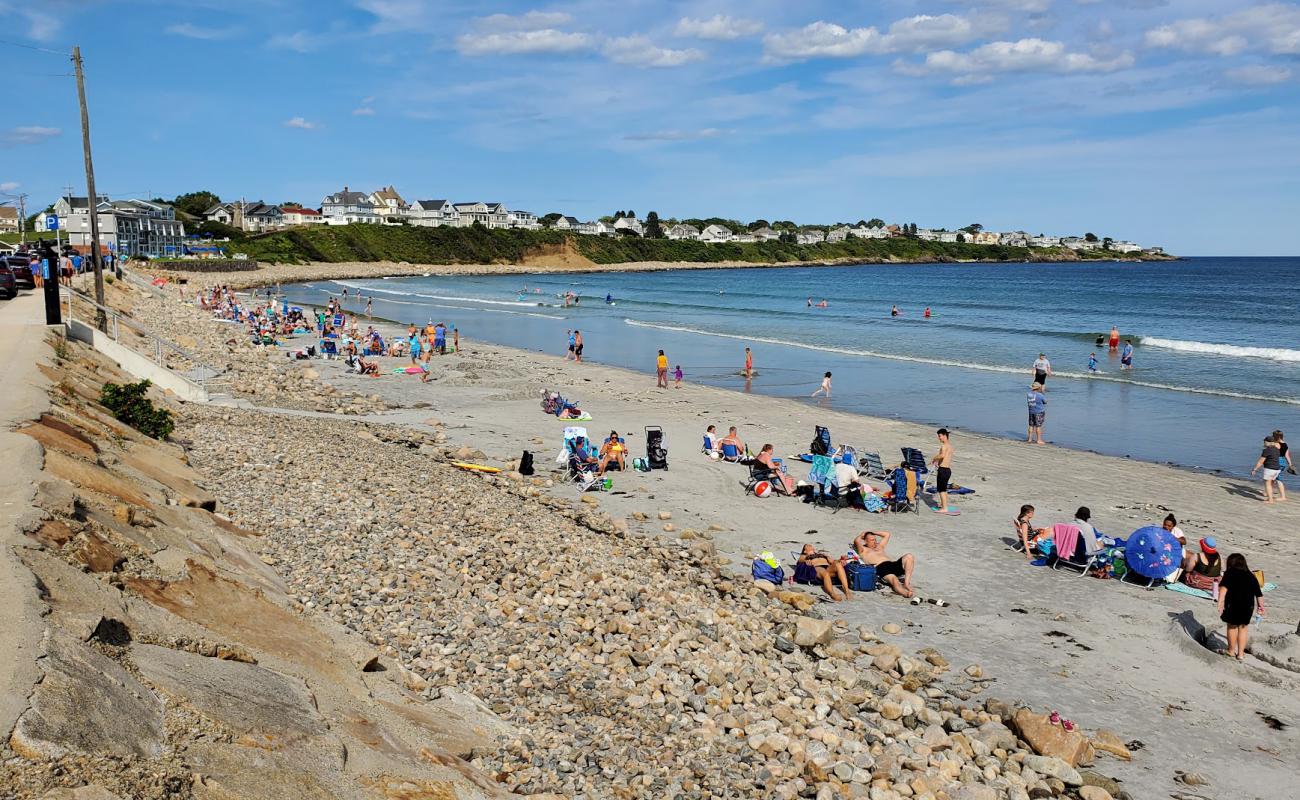 Photo of Long Sands beach with gray sand &  rocks surface