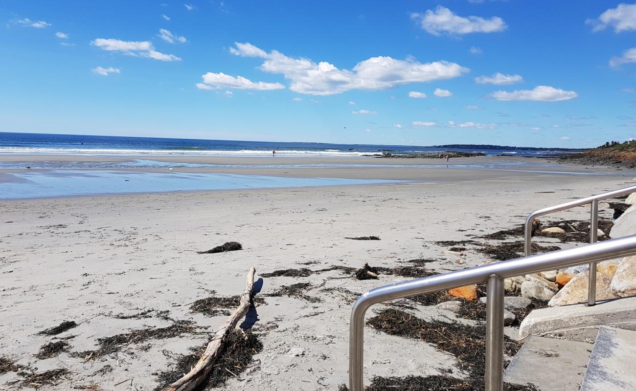 Photo of Higgins beach with bright sand surface