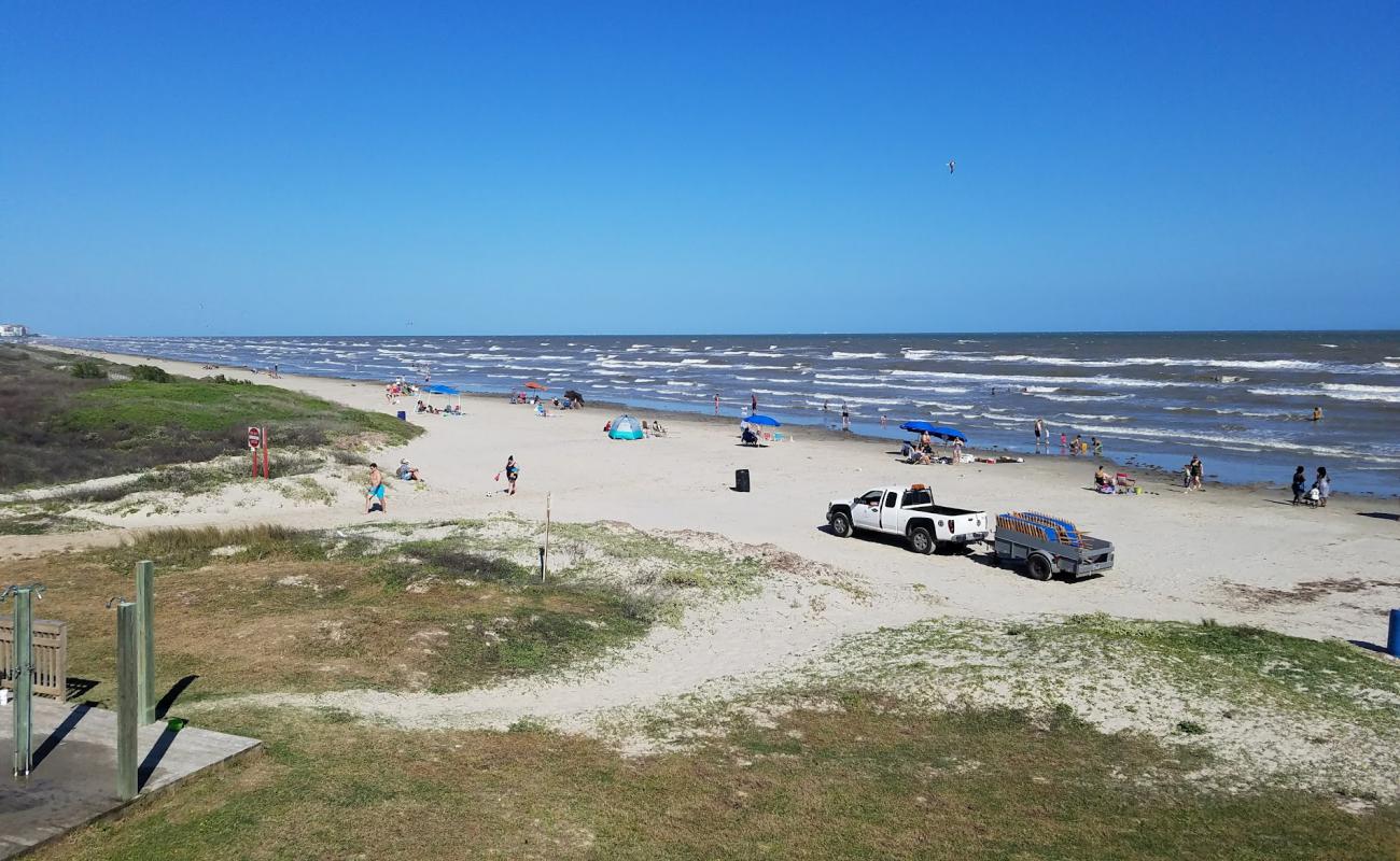 Photo of Galveston beach II with gray sand surface