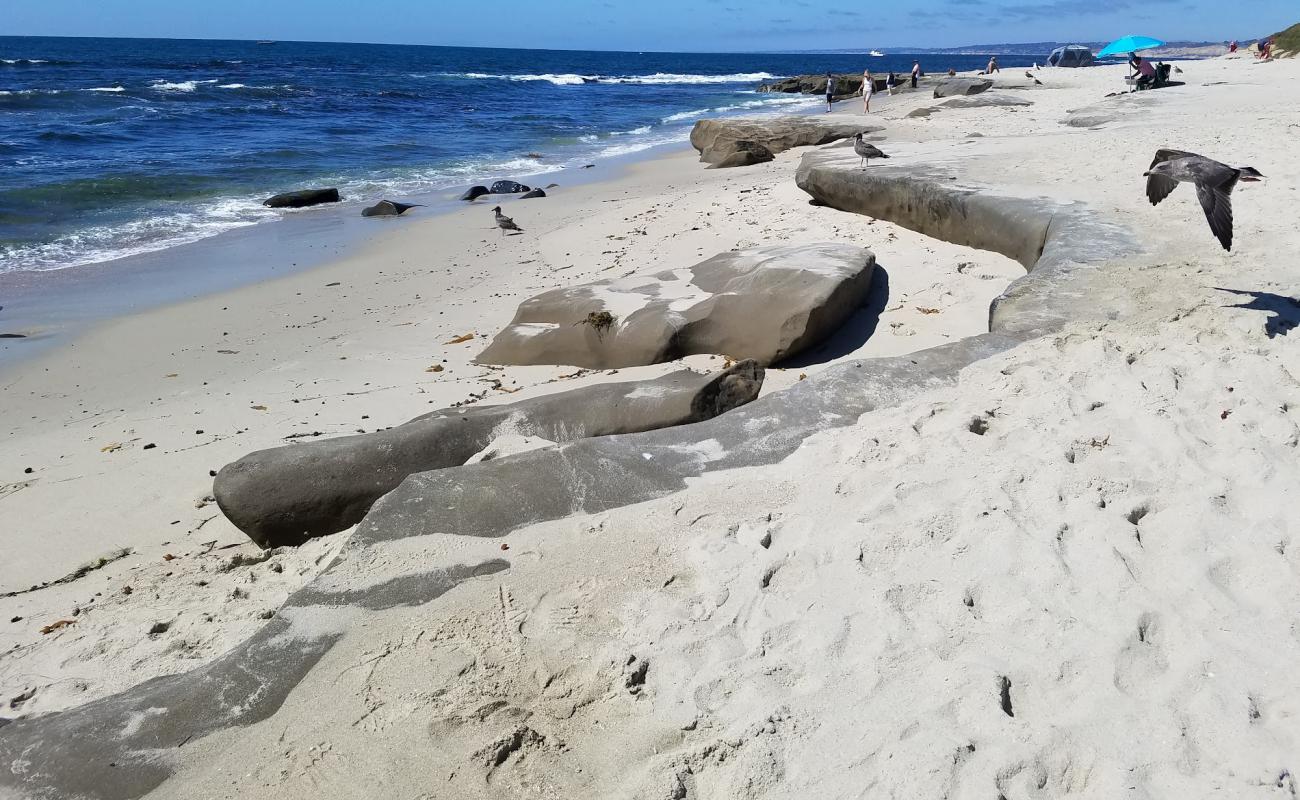 Photo of La Jolla Tide Pools with bright sand & rocks surface