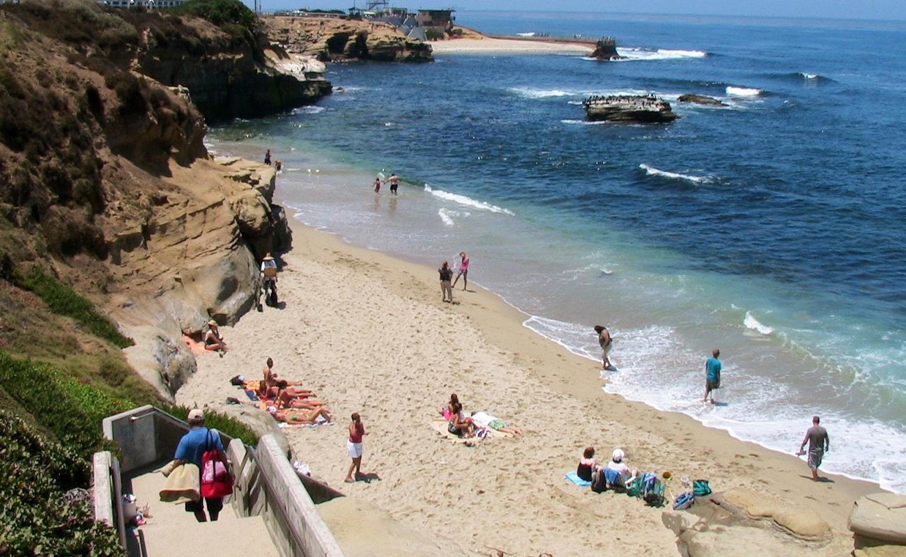 Photo of Shell beach with bright sand surface