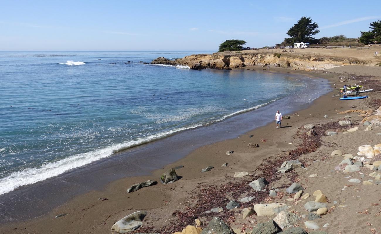 Photo of William R Hearst Beach with brown fine pebble surface