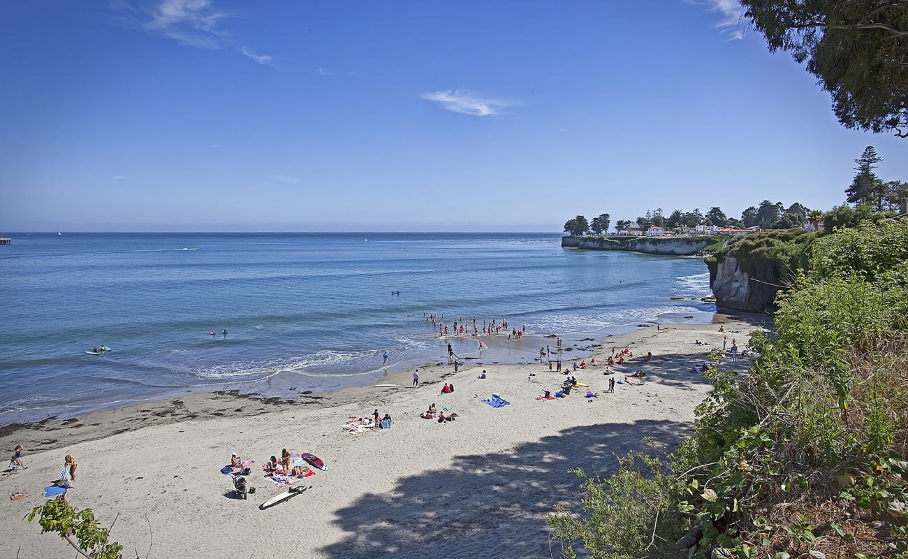 Photo of Cowell Beach with bright fine sand surface