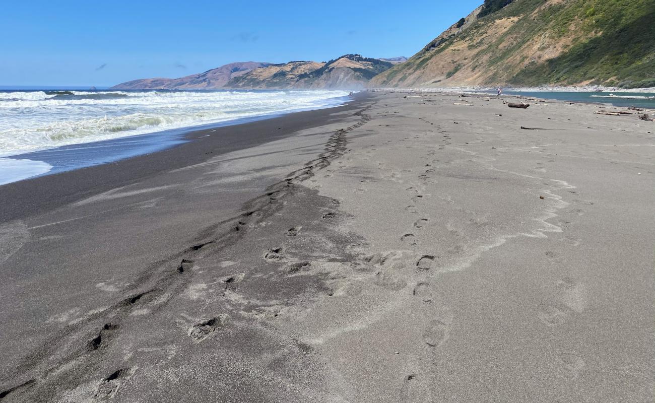 Photo of Mattole Beach with gray sand &  pebble surface