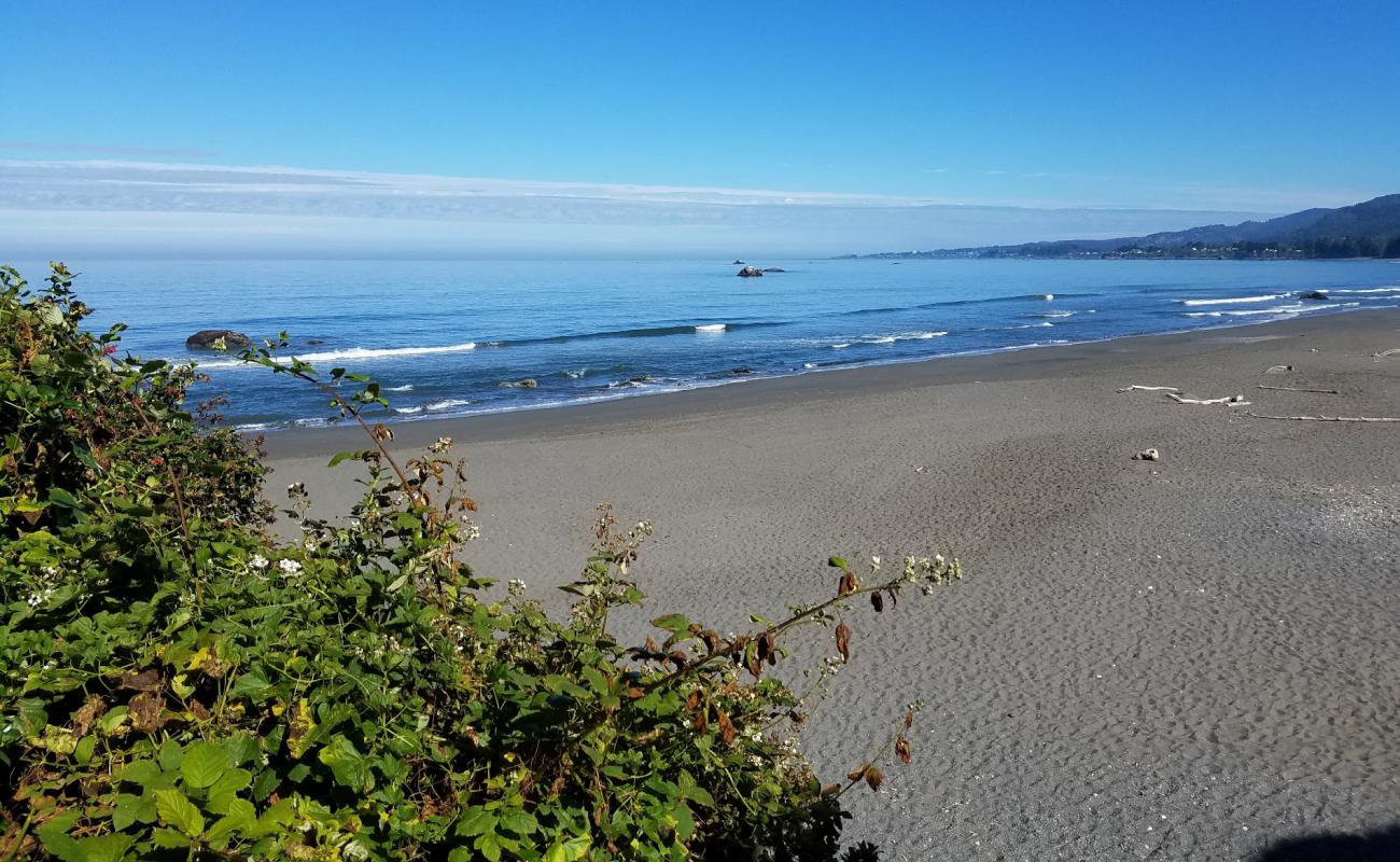 Photo of Pelican Beach with gray sand surface