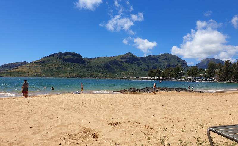 Photo of Kalapaki Beach with bright fine sand surface