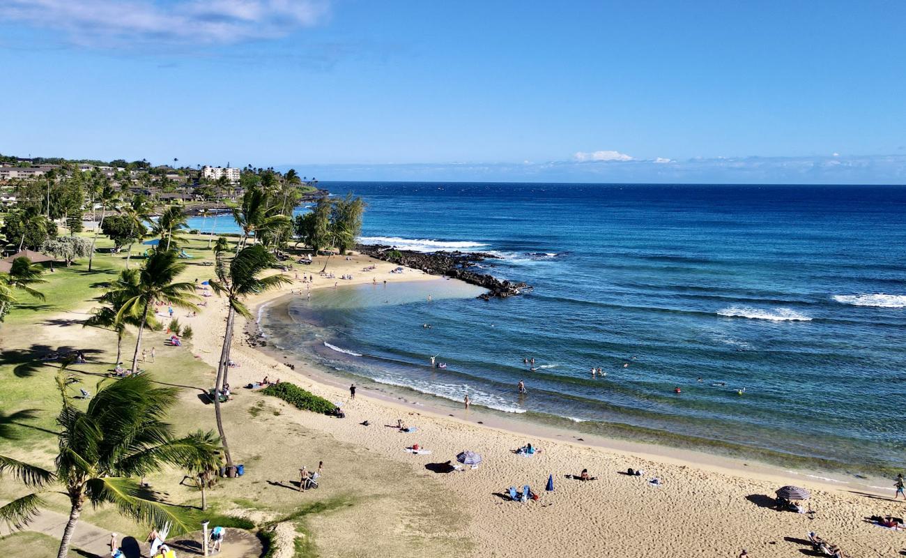 Photo of Poipu Beach with bright sand surface