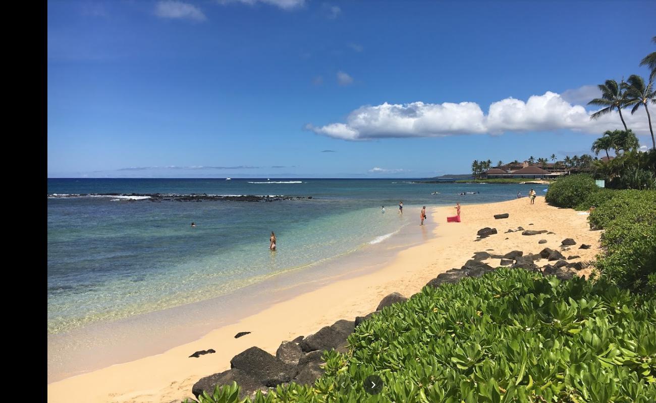 Photo of Kiahuna Beach with bright sand surface