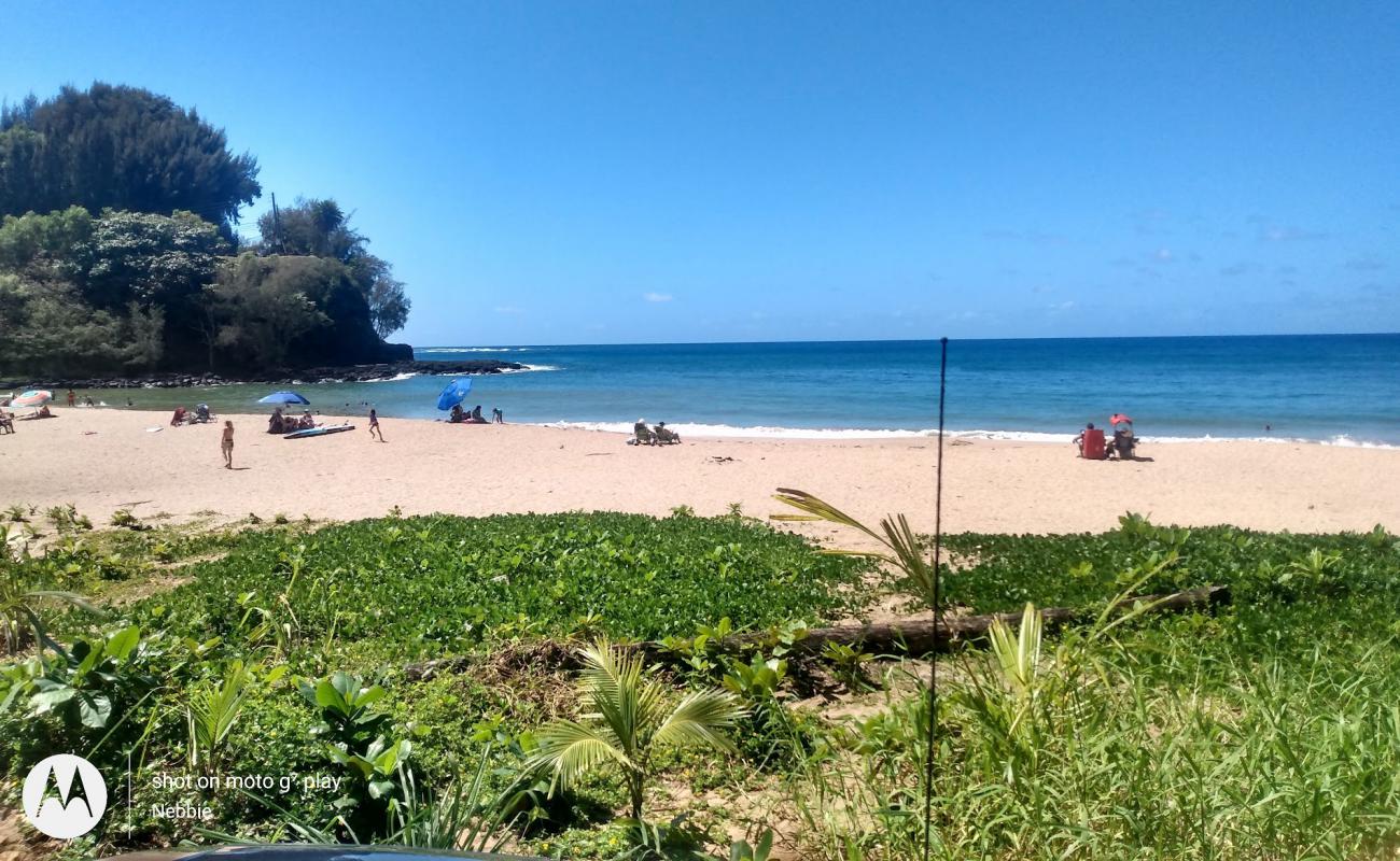 Photo of Kalihiwai Beach with bright sand surface