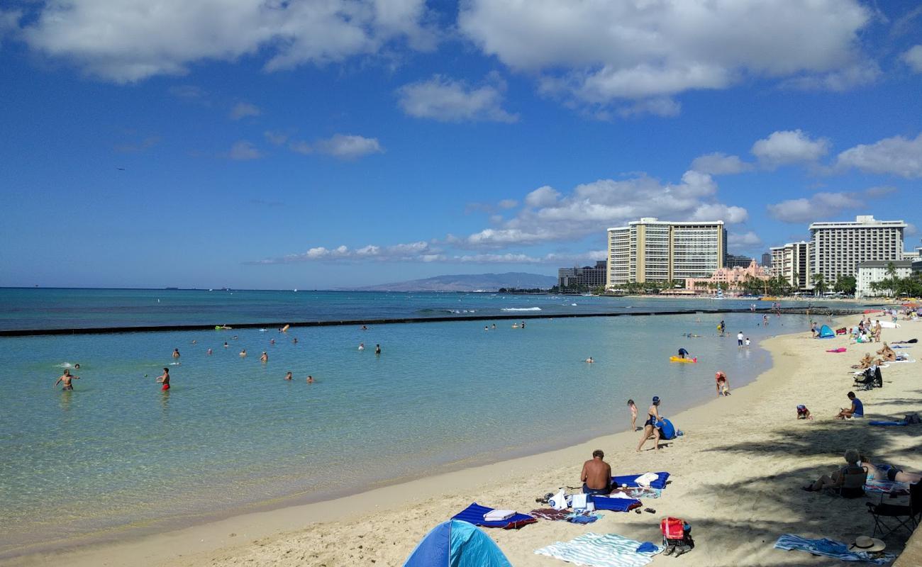 Photo of Queens Beach with bright fine sand surface