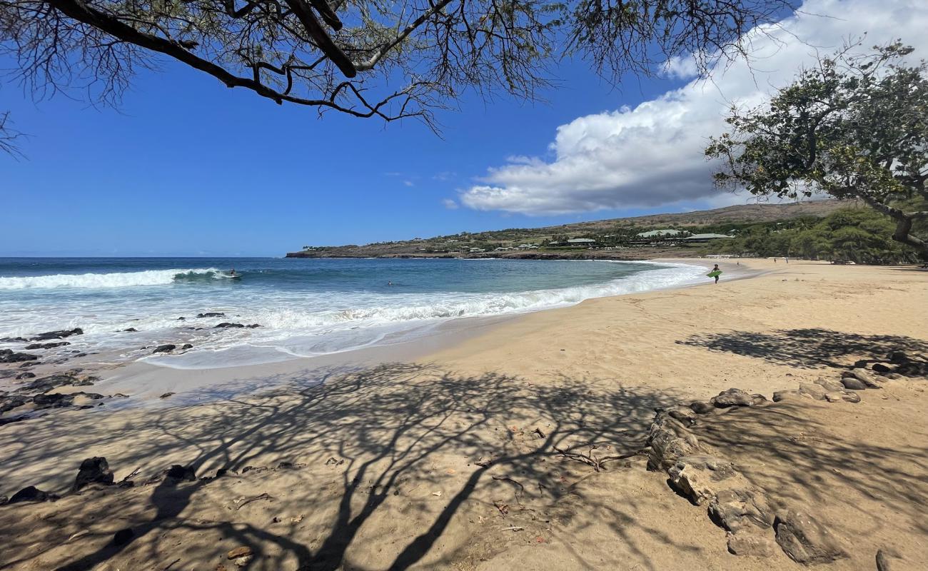 Photo of Hulopoʻe Beach with bright sand surface