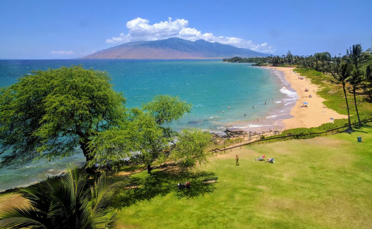 Photo of Kamaole Beach Park I with bright fine sand surface