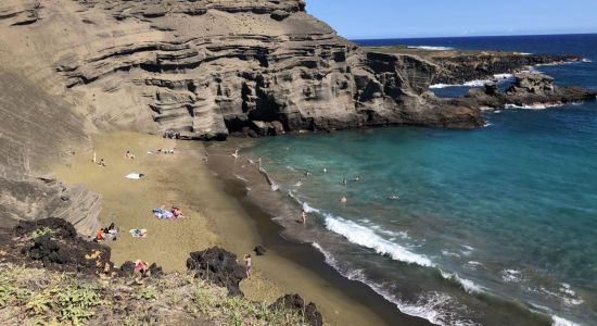 Green sand beach