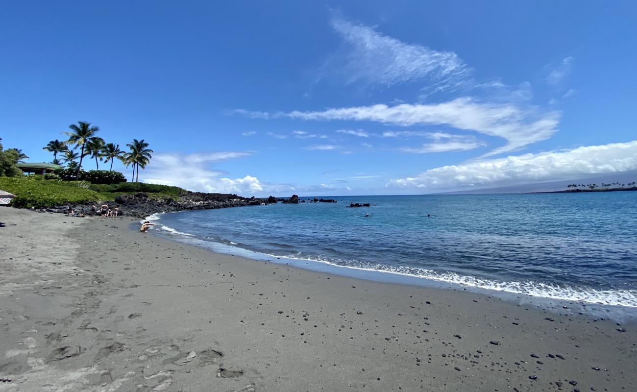 Photo of Honokaope Bay beach with gray sand surface