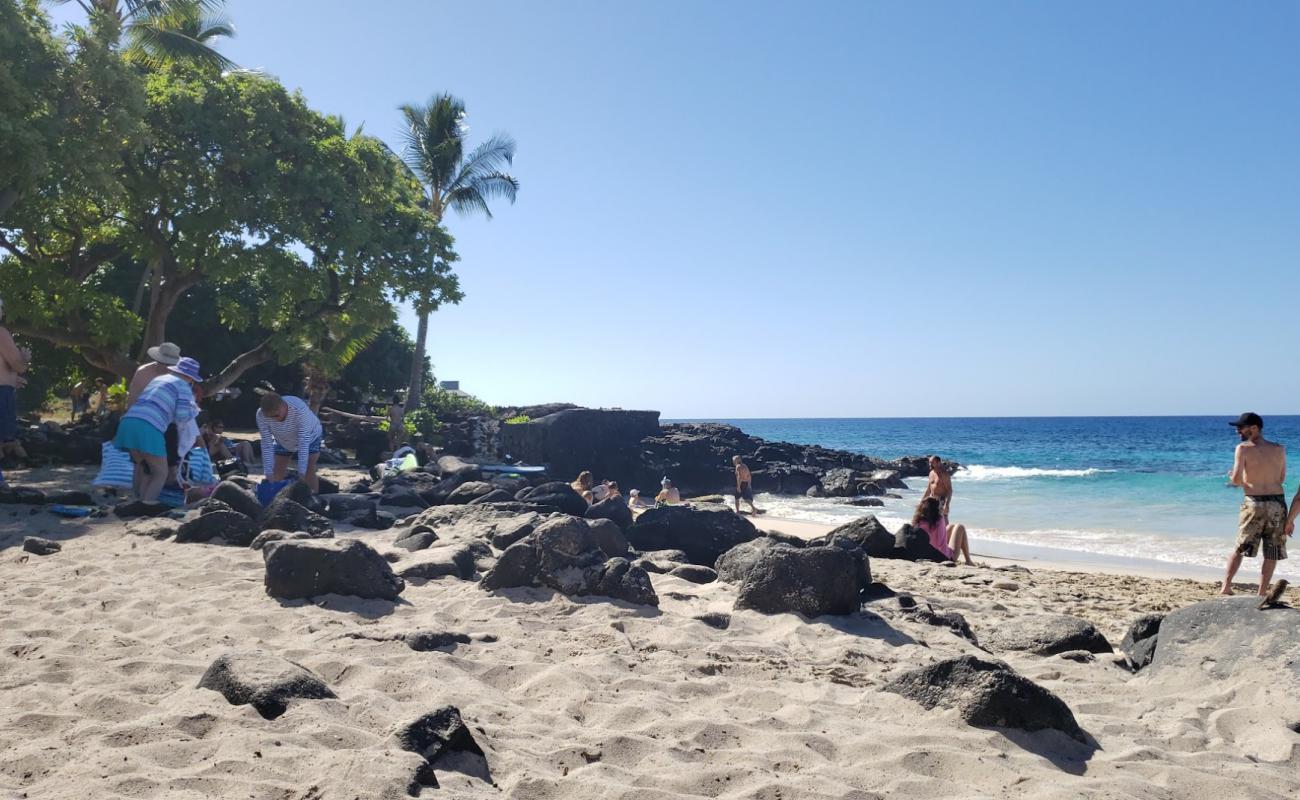 Photo of Laupāhoehoe Beach with gray sand &  rocks surface