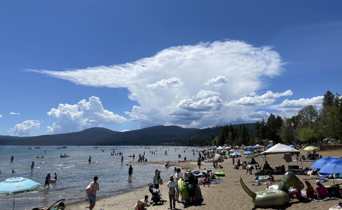 Photo of North Tahoe Beach with bright sand surface