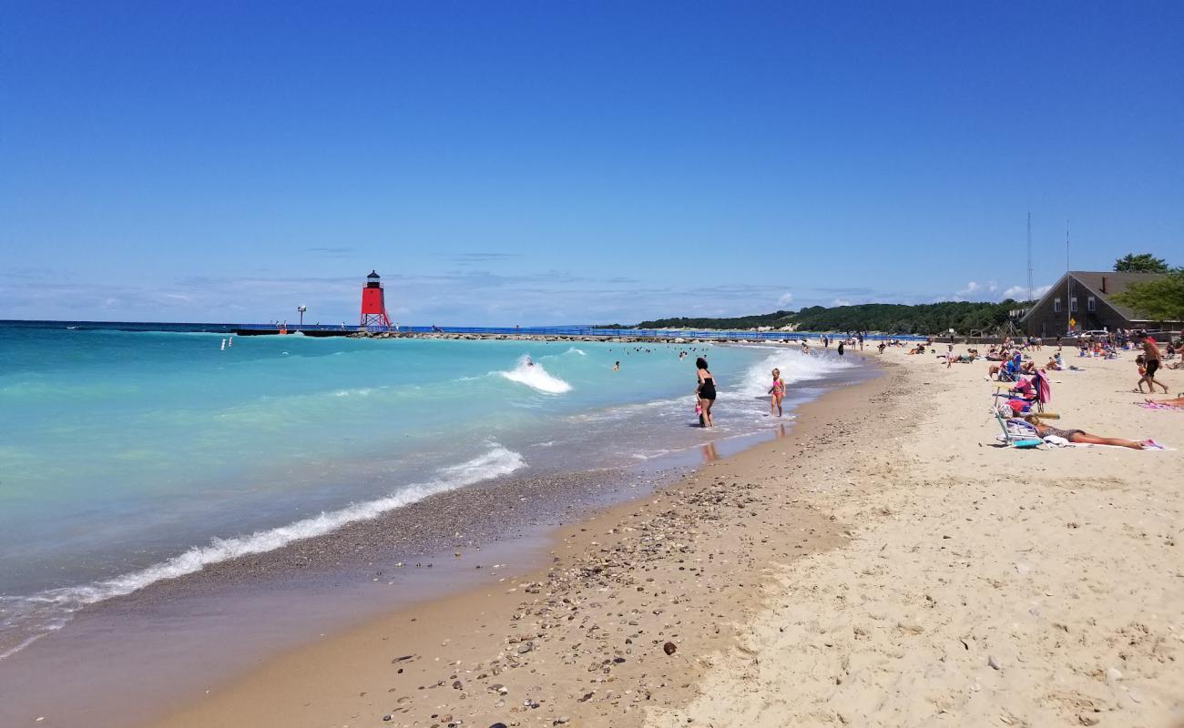 Photo of Michigan Beach Park with bright sand surface